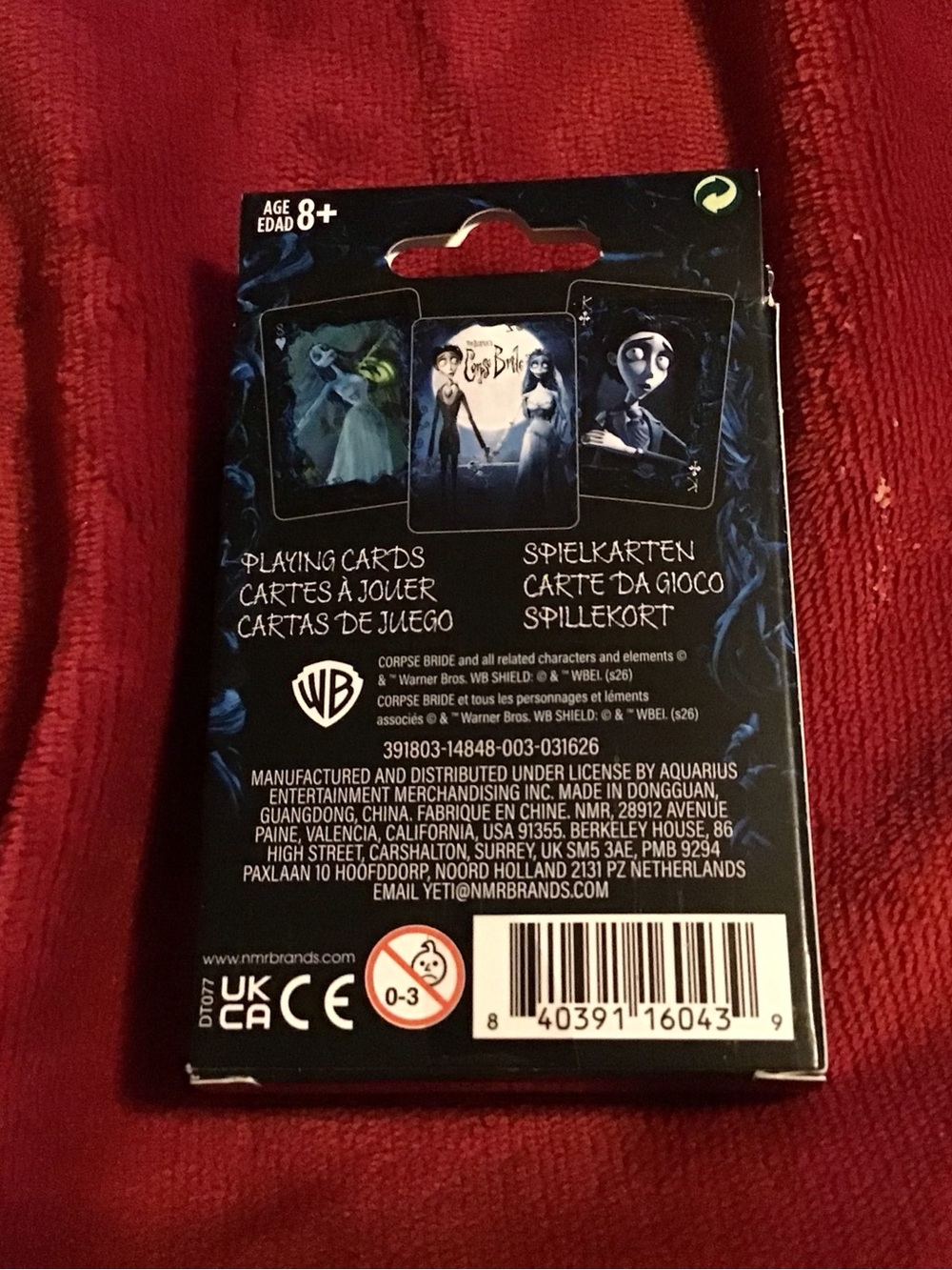 Burton Corpse Bride Playing Cards - Blue and Black Deck - Picture 2 of 4
